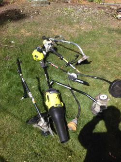 Ryobi weed eater and blower sale set