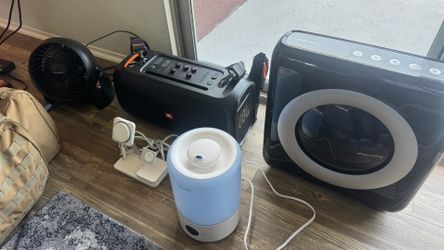 Appliances for sale speaker, air purifier, 3in1 charger, humidifier, fan