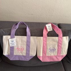 Mini pastel canvas trader joes original tote bag