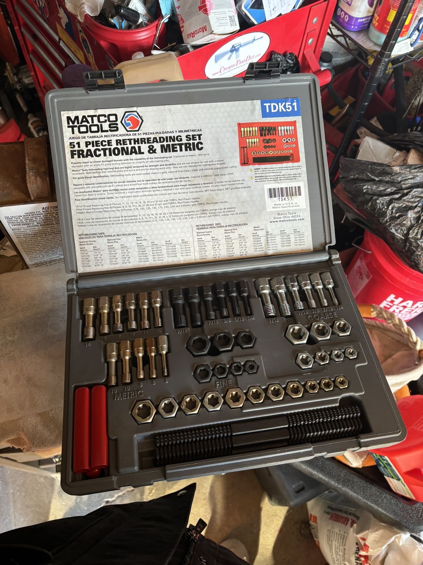 51 PIECE TAP AND DIE SET KIT