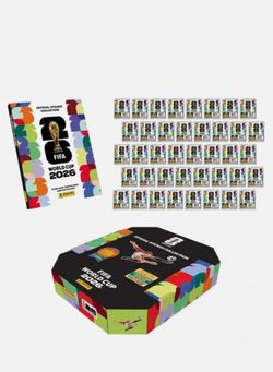 Panini hard cover album and 40 packs of stickers