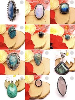 Crystals, Rings, Jewelry