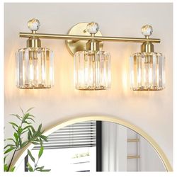 3-Light Gold Bathroom Light