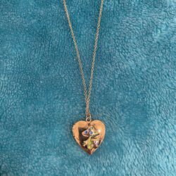 Mushroom Heart Locket Necklace 