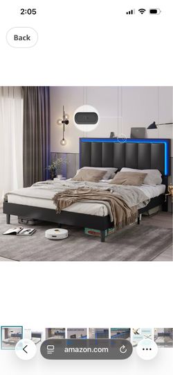 Full size led bed frame