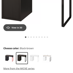 IKEA Mikke computer desk black