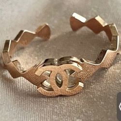 Spikey Adjustable Ring In Rose Gold Plated, New 