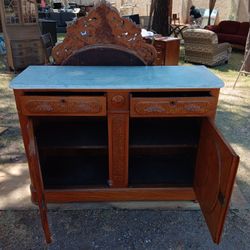 Marble Top Dresser Cabinet With Mirror