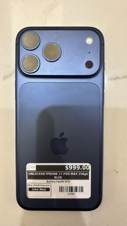 iPhone 17 Pro Max 256GB Blue Unlocked