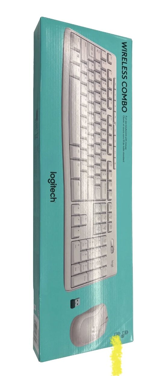 Logitech Wireless Keyboard and Mouse Combo for Windows, 2.4 GHz Wireless, 8 Multimedia and Shortcut Keys,