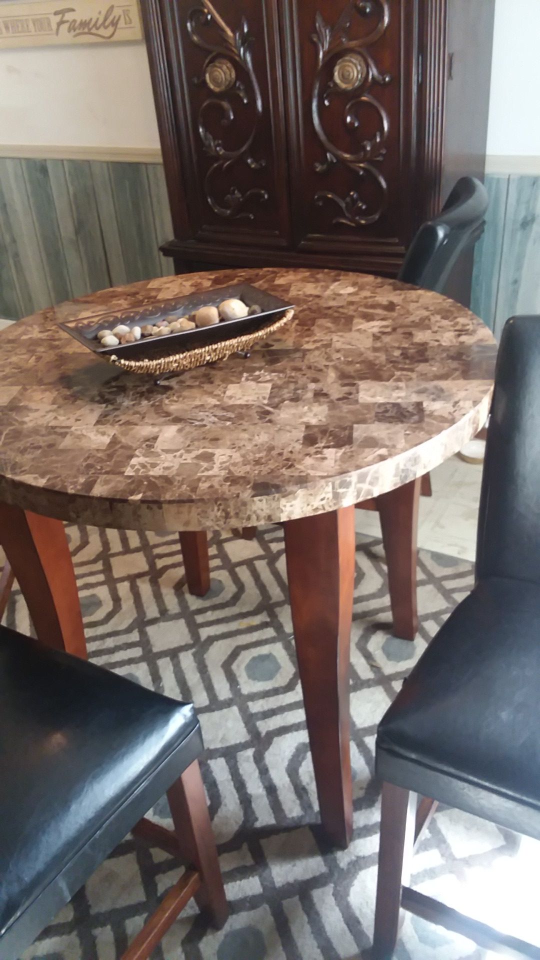 Granite dining hightop table