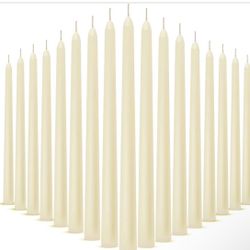 Nuanchu 100 Pcs Taper Candles 10 Inch (H) Dripless Tapered Smokeless Long Tall Unscented