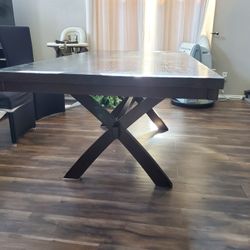 Black Wood Table With Extension Leaf 