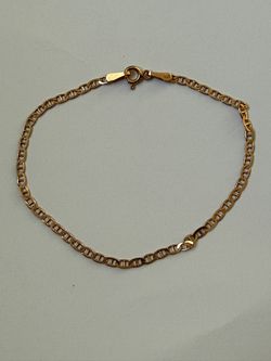 925 Silver 7.5” 3mm marine chain bracelet 14k rose gold plated unisex