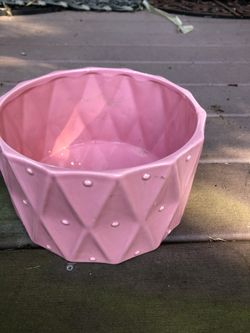 Pink pill box planter/container