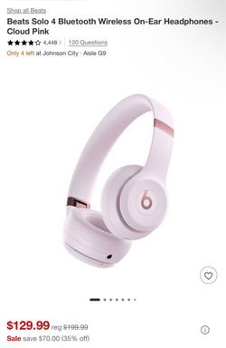 Cloud Pink Beats Solo 4 WILL TAKE OFFERS.