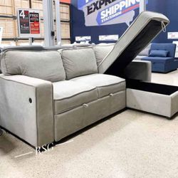 Storage Sleeper Sectional Couch By Ashley Furniture 💚No Needed Credit Check 💛 $39 Down Payment with Financing
