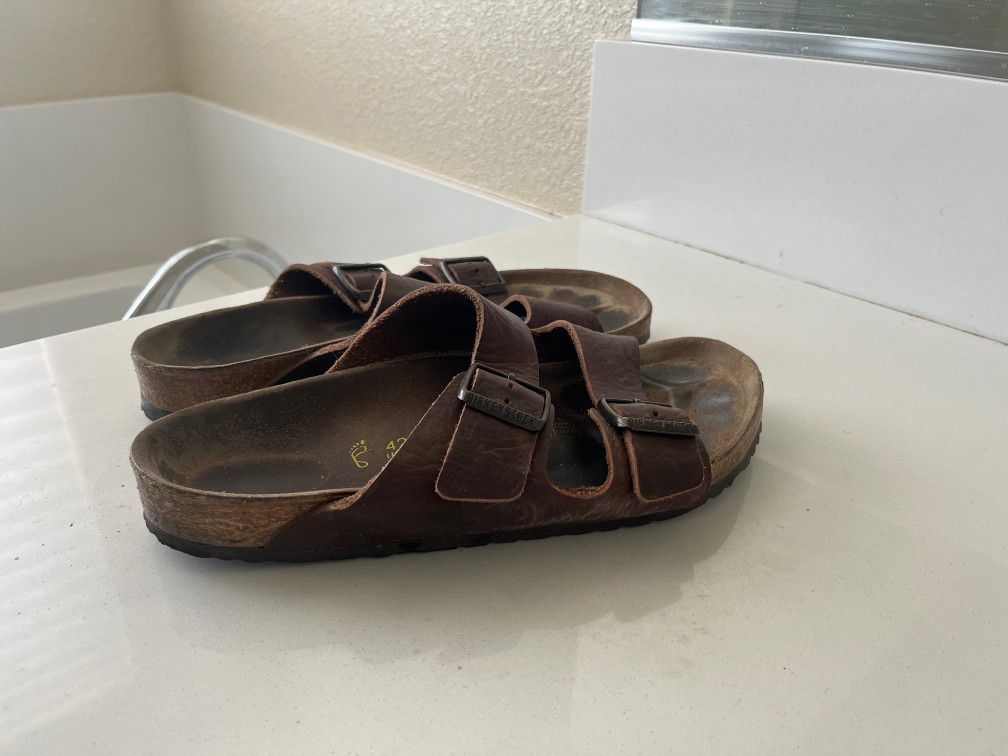 Mens Leather Birkenstock Sandals Size 42