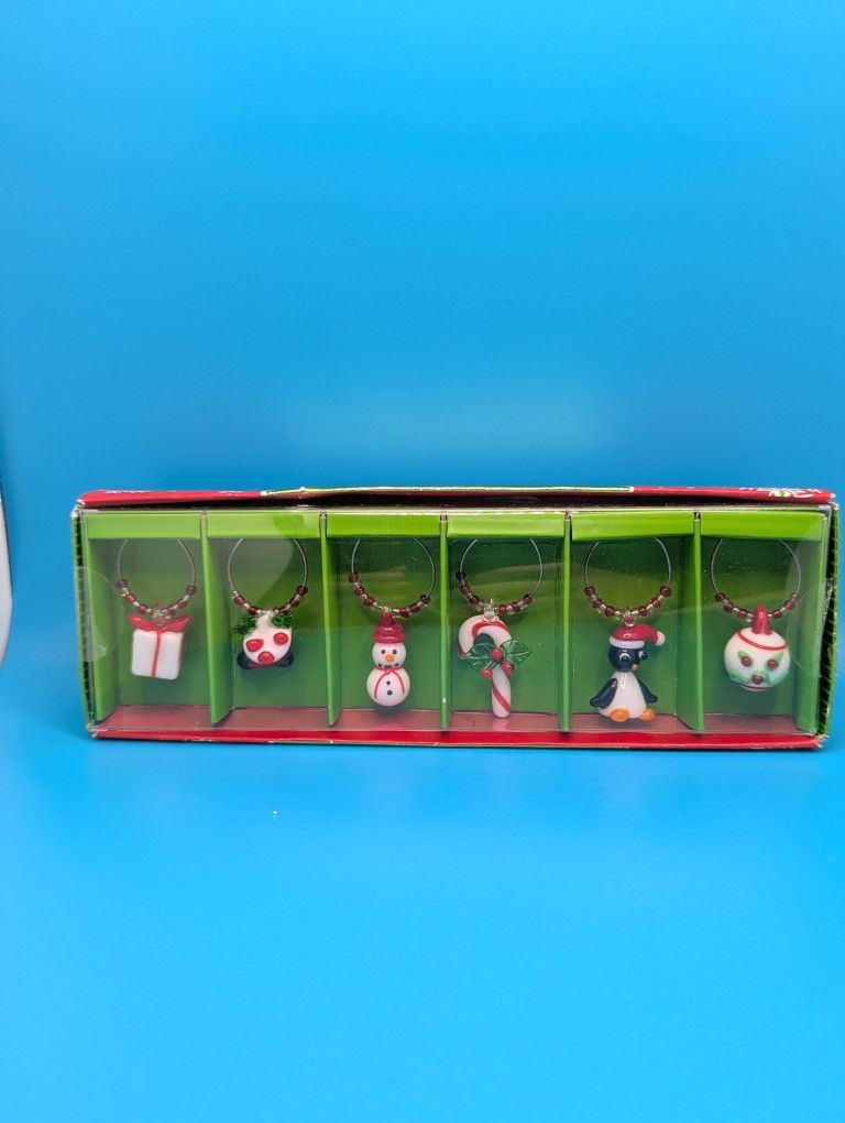 Christmas Stemware Wine Glass Decorations