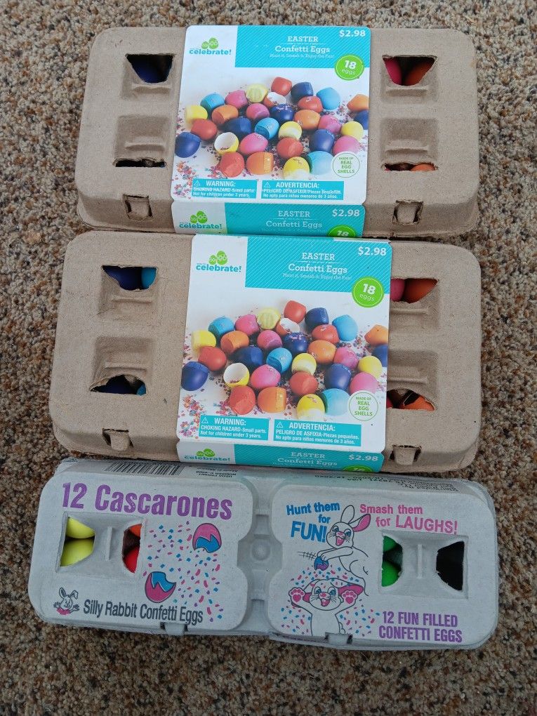 46 Easter Eggs Confetti Filled