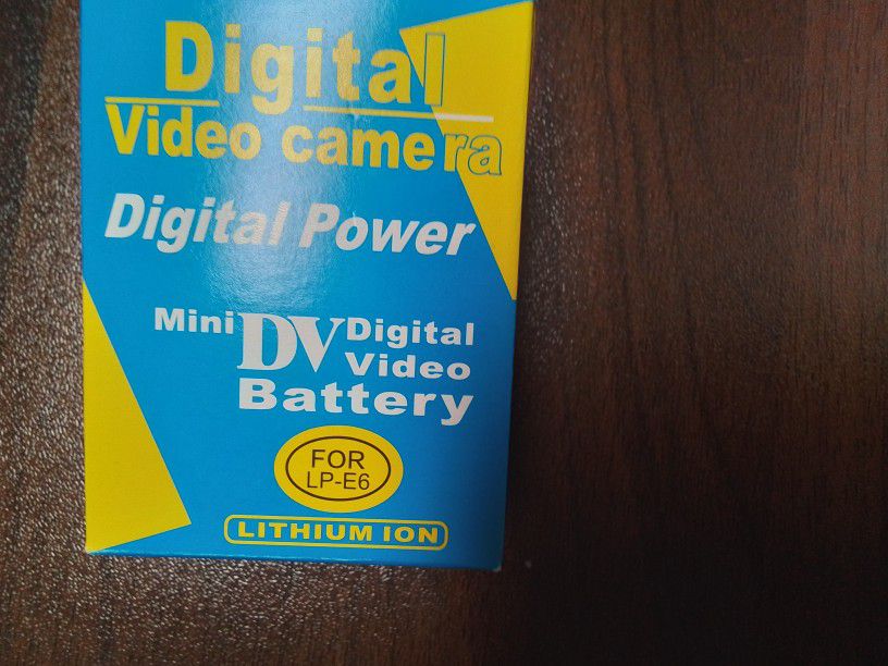 Mini DV Digital Video Battery for LP-E6 Lithium Canon .. Brand New Battieries.. Never Opened in original package..