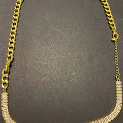 Gold Diamond Necklace Chocker 