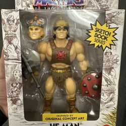 HE-MAN Masters of the Universe Origins Action Figure Sketchbook Series NEW