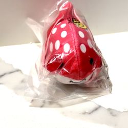 Motorized Red Polka Dot Plush Whale Battery Operated Rolling Toy NIP