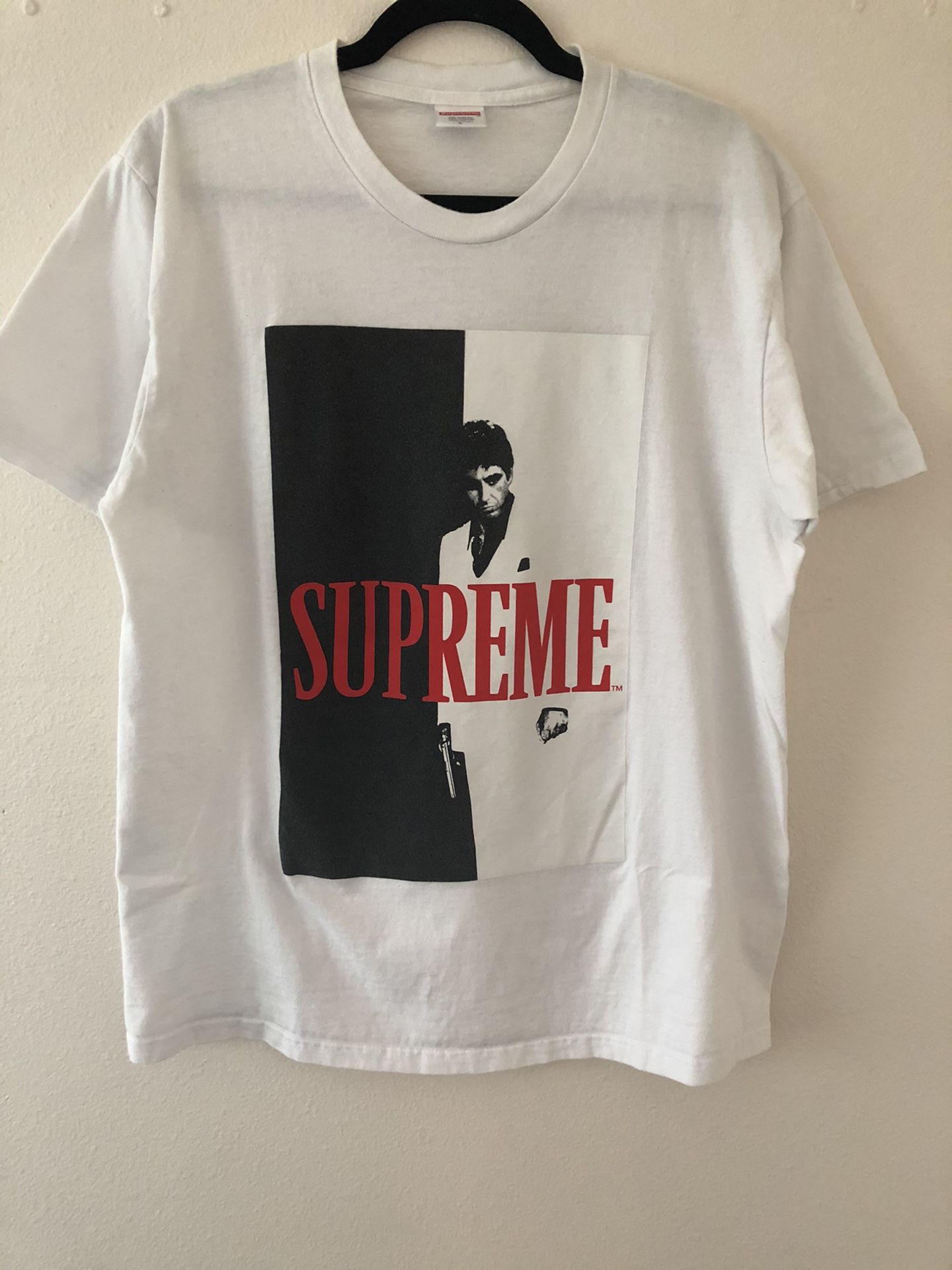 FW17 Supreme x Scarface White Tee, Size L