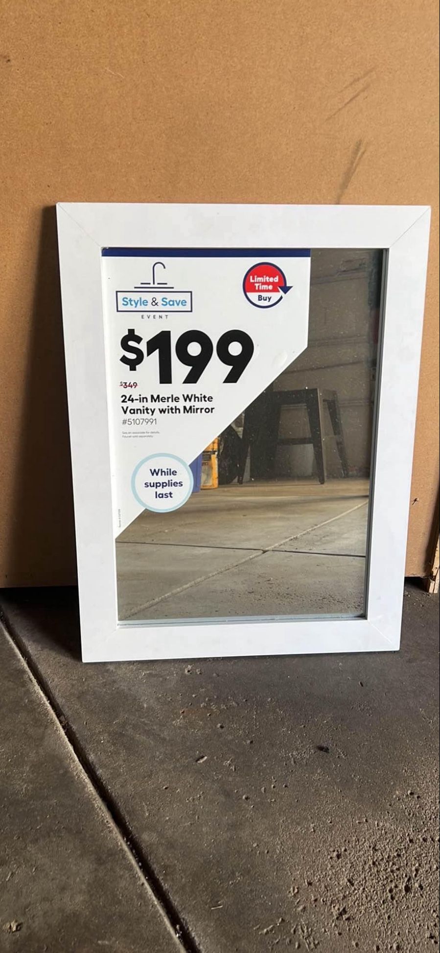 Brand New White Framed Mirror