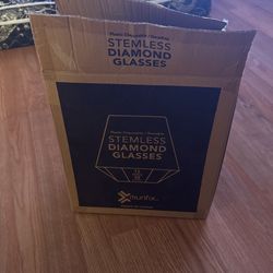 Stemless Diamond Glasses