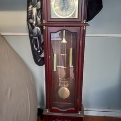 Grandfather Cherry Wood Clock