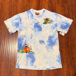 Disney Lion King Tie Dye T-Shirt Sz Small Men’s Timon Pumbaa Blu/Wht Read Info!