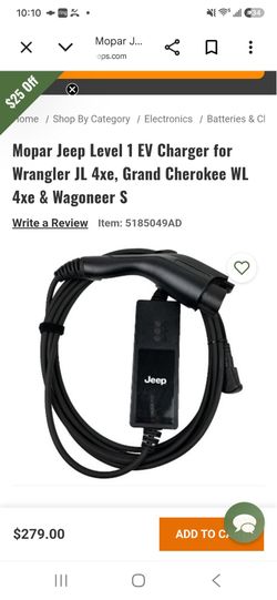 2023 Jeep 4XE home charger