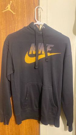 Nike Graphic Pullover Hoodie Black and Yellow