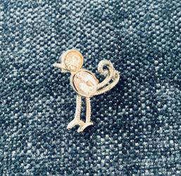 Vintage Costume jewelry Bird Pin