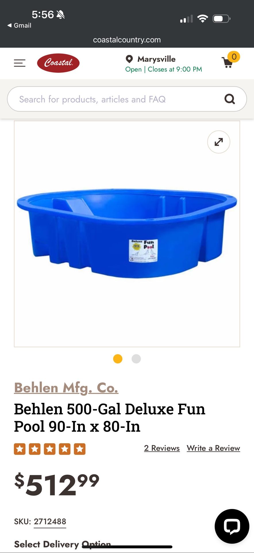 Swimming Pool Behlen 500 Gallon Deluxe Fun Pool 90”x80” Heavy Duty Plastic Backyard Kids Pool