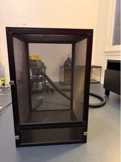 33 Gal Detachable and Foldable Reptile Cage Terrarium, 360° Observation, Airflow, Interaction