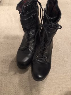 Black Guess Combat Boots
