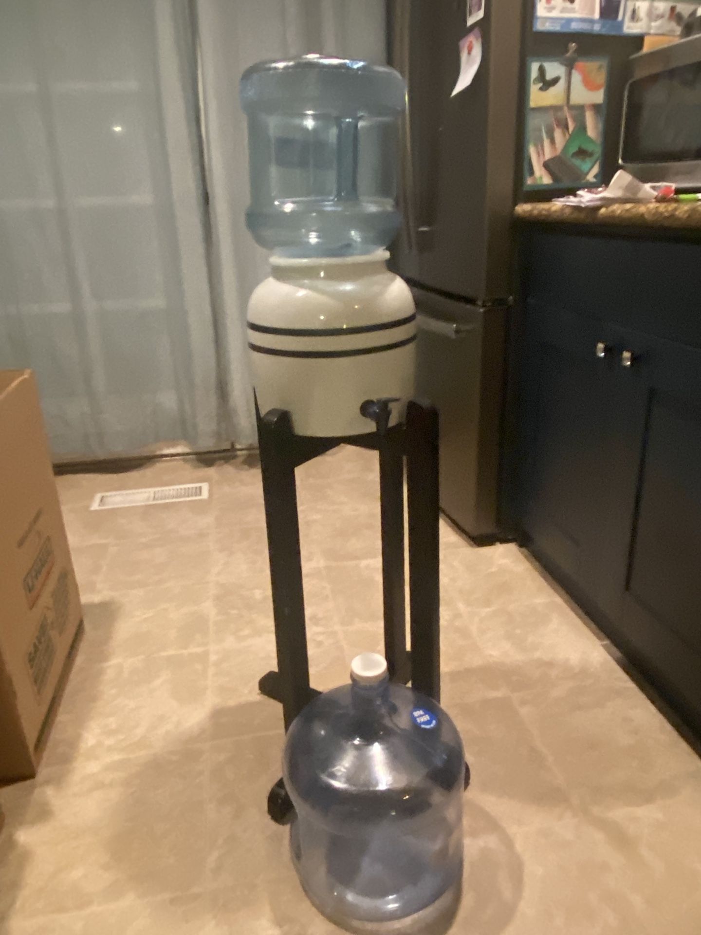 Bundle - Ceramic Water Crock, Stand, Lid, & 2 Jugs w/Caps