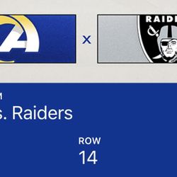 Rams Vs Raiders SINGLE TICKET 