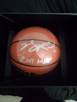 Derrick Rose autographed and inscribed 2011 MVB  comes with authenticity