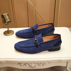 Gucci Men’s Blue Shoes 2024 New 