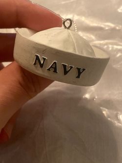 U.S. Navy Sailor Hat "Dixie Cup" Christmas Ornament - Resin