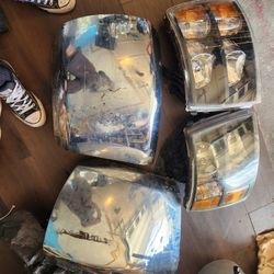 2008 Silverado Front Headlights I Front Cover Chrome Bumper