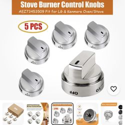 New Genuine OEM For LG Oven Range Burner Knob AEZ(contact info removed)9 5 PACK