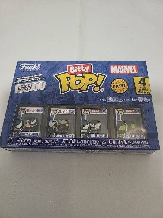 Funko Bitty Pop!: Marvel's Spider-Man 4-Pack W/ Stealth Suit CHASE NIB (RX)