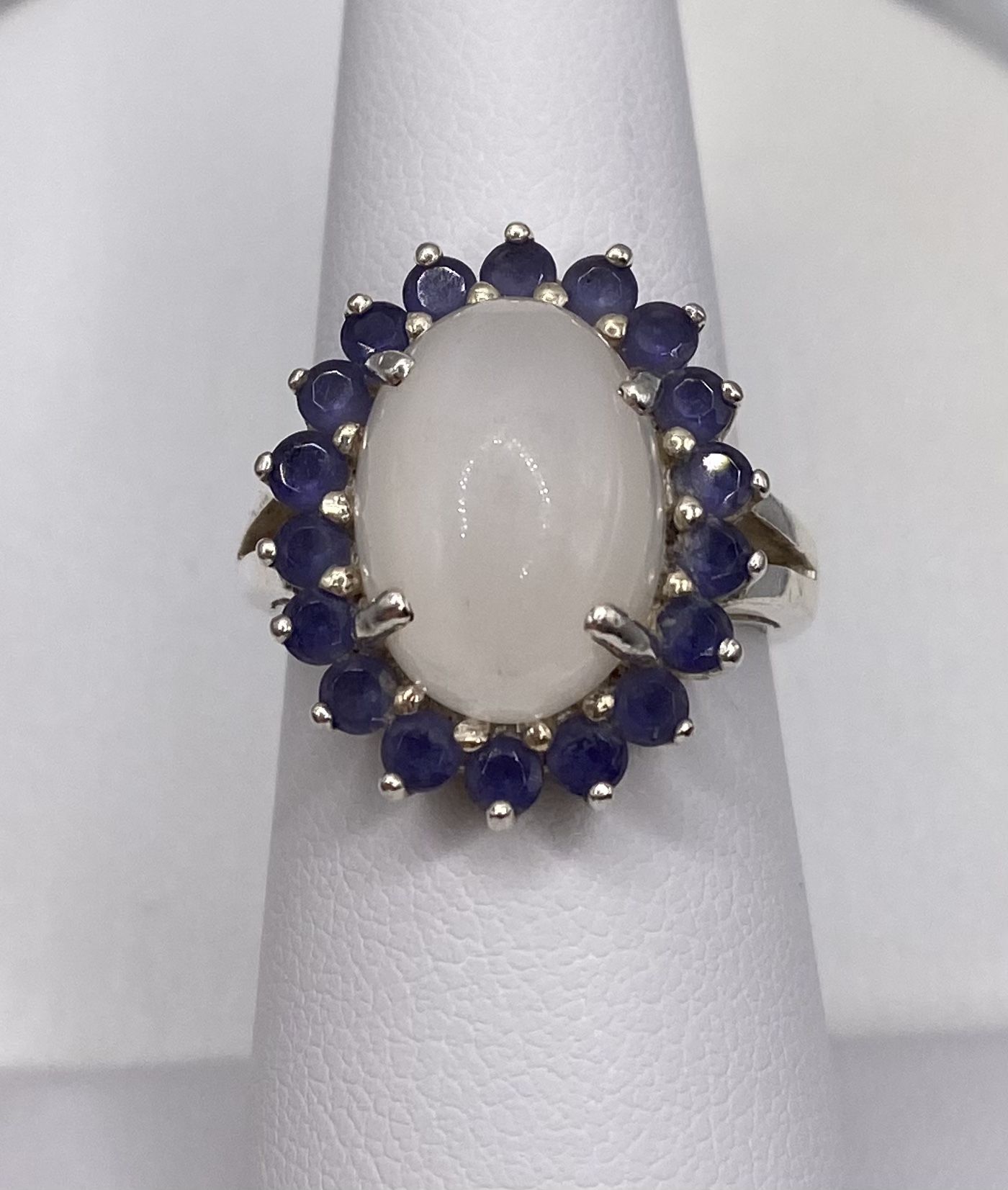 925 Moonstone & Tanzanite Ring