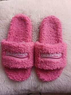 Pink Balenciaga Slides