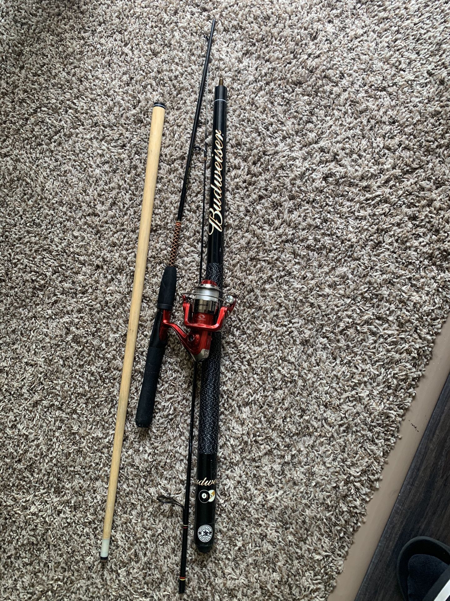 Fishing rod and pool stick